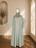 Soft Mint Madina Abaya
